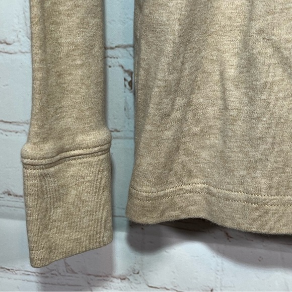 Lands End Turtleneck Womens XL Beige Pullover Stretch Long Sleeve Top - Picture 5 of 8